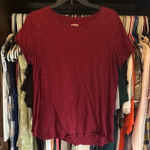 Old Navy Red Short Sleeve Relaxed T-Shirt